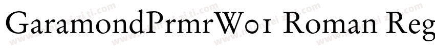 GaramondPrmrW01 Roman Regular字体转换